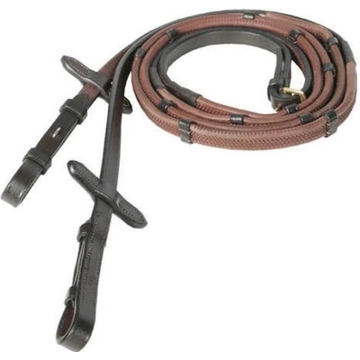 HORZE Otěže Soft Grip Rubber hnědé