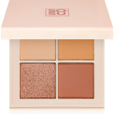 SOSU Cosmetics Eyeshadow Quad paletka očních stínů Nude 4,8 g