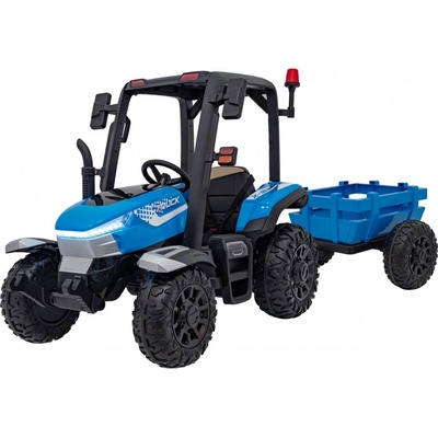 Mamido Dětský elektrický traktor Blast s přívěsem 2x200W modrý