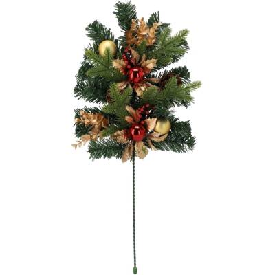 Chomik Vánoční ozdoba - Větvička 60 cm červenozlatá *2408