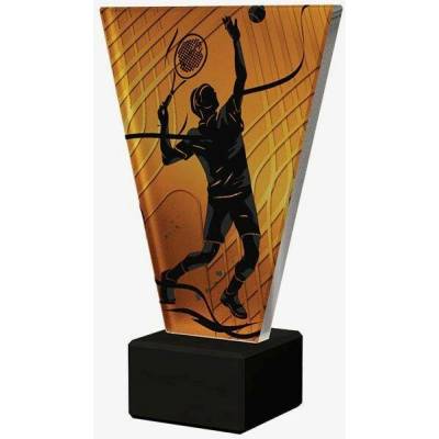Designová skleněná trofej Tenis Výška: 15 cm Průměr: 1 cm