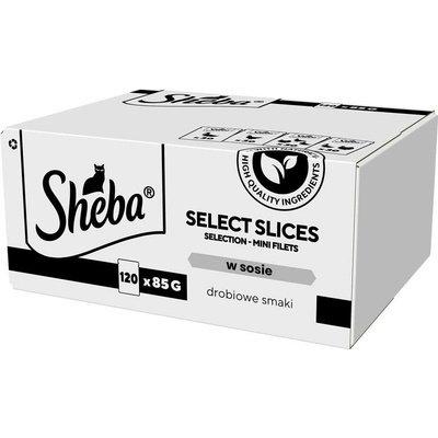 SHEBA Selection Select Slices Poultry Flavour Sachets 120 x 85 g