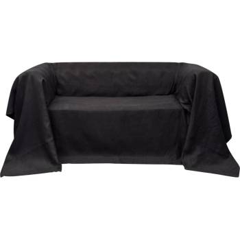 vidaXL 130895 Micro-suede Couch Slipcover Anthracite 140 x 210 cm (130895)