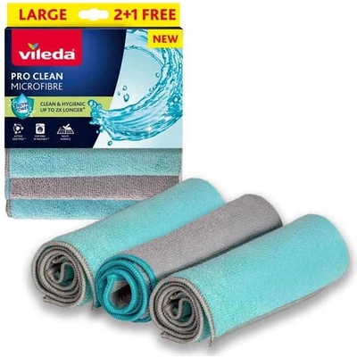 Vileda Pro Clean mikrohadřík 2 + 1 ks 179227 – Zbozi.Blesk.cz