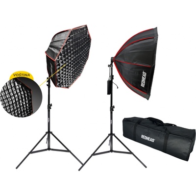 Redhead 2 x softbox 2 x stativ 90 cm R-SOCT 90 RGB – Zboží Živě