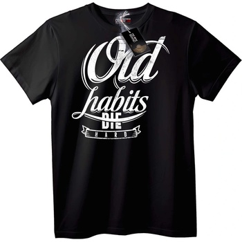 NOONEBRAND Тениска Старите навици умират трудно - 5XL, Black