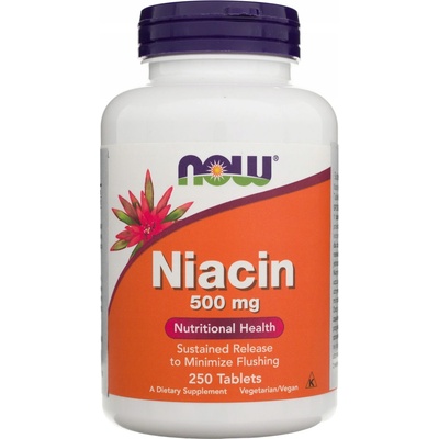Now Niacin 500 mg Vitamín B3 250 tabliet