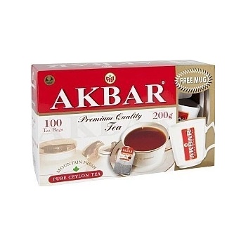 Akbar RED černé čaje v dárkovém balení s hrnkem 100 x 2 g