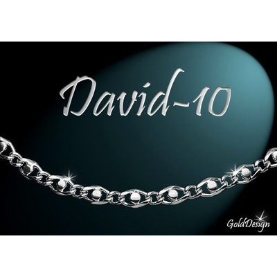 Gold Design David 10 řetízek rhodium (GD231)