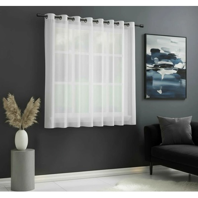 Dekorační krátká záclona s kroužky EDEN bílá 300x150 cm MyBestHome