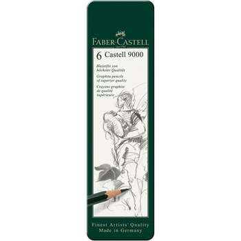 Faber-Castell Молив Castell 9000, чернографитен, 6 броя в ме (1015100041)