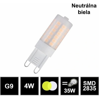 LEDprodukt LED žiarovka G9 230V 4W neutrálna biela