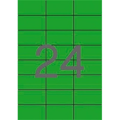 Etikety, 70x37 mm, farebné, APLI, zelené, 480 etikiet bal