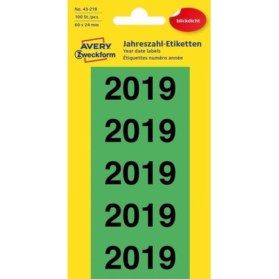 Avery Zweckform 60x24 mm, 100 ks, zelené 43-219