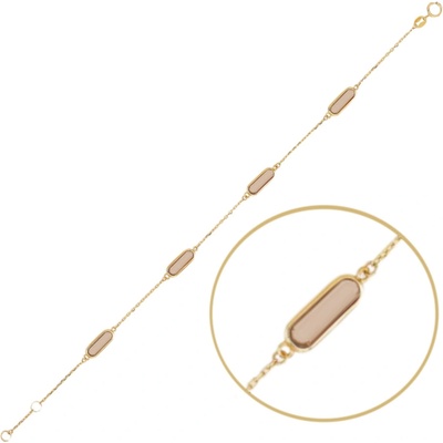 Minet Zlatý náramek s kameny Au 585/1000 1,65g JMG0156BGB19