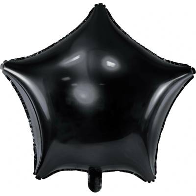 Party Černý fóliový balónek hvězda 48 cm – metalický dekorace