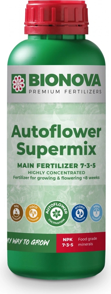 Fertilizzante AUTOFLOWER SUPERMIX BIO NOVA | 1 Litro | Per Piante Autofiorenti | NPK 7-3-5 - Foto 4