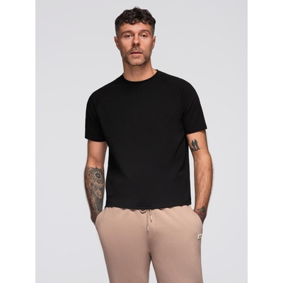 Ombre Clothing Мъжка тениска COMFORT FIT с реглан ръкави - черна V2 OM-TSCT-0240 Ombre Clothing Ombre Clothing | Cheren | МЪЖЕ | S