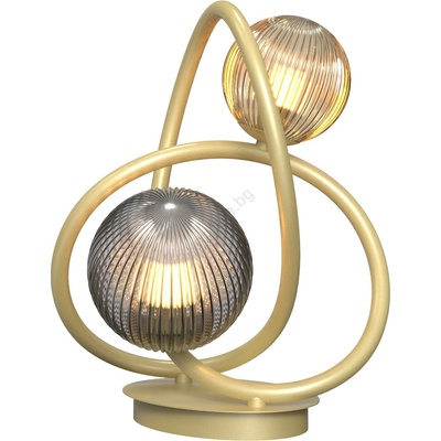 WOFI 8015-204 - LED Настолна лампа METZ 2xG9/3, 5W/230V златист/сив (W3995)