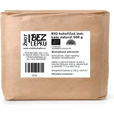 Život bez lepku BIO kukuričná instantná kaša 500 g