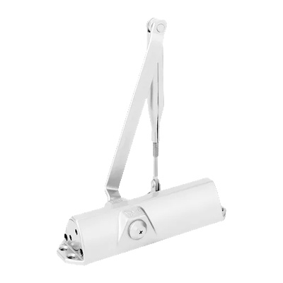 Хидравличен амортисьор бял ral9016 с шарнирно рамо - dorma ts68-white (ts68-white)