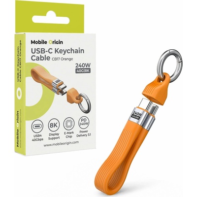Mobile Origin MO-UK-CB17-ORG USB-C 240W 40Gbps 8K oranžový