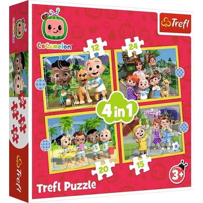 TREFL Cocomelon Seznamte se 4v1 12,15,20,24 dílků