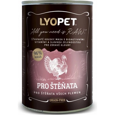 Lyopet Puppy 96% Morčacie mäso 400 g