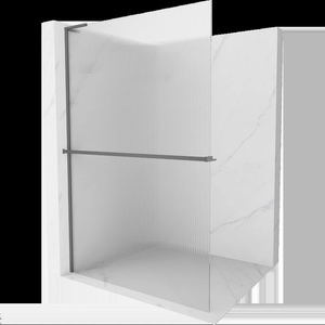 Mexen Kioto+ L душ кабина с рафт Walk-in 80 x 200 cm, райета, gun metal - 800-080-123-95-09 (800-080-123-95-09)