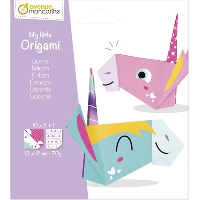 Avenue Mandarine Papíry na origami 12x12cm 20ks jednorožec