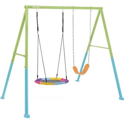 Intex 44125 Farebná Hojdačka Saucer & Swing Dvojprvková súprava
