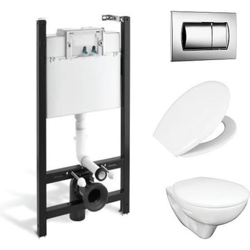 Roca Комплект Eco Solution с бутон хром гланц 4 в 1, WQ8Q23700000004 + WQ3U86210040003 + WQ8G02500000001 + H8913980000001 (250072)