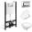 Roca Комплект Eco Solution с бутон хром гланц 4 в 1, WQ8Q23700000004 + WQ3U86210040003 + WQ8G02500000001 + H8913980000001 (250072)