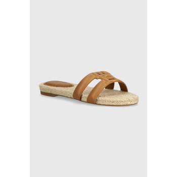 Tommy Hilfiger Кожени чехли Tommy Hilfiger TH EMBOSS FLAT ESP SANDAL в кафяво FW0FW07928 (FW0FW07928)