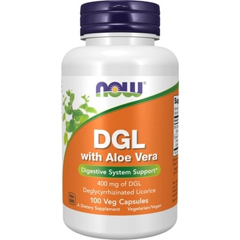 NOW NOW DGL with Aloe Vera, 100 Veg Capsules