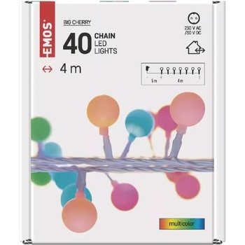 Image 1 of EMOS D5AM01 - Коледна светлина, 4m, 40 LED крушки BIG "Cherry", IP20 / ZY2023T / (D5AM01)