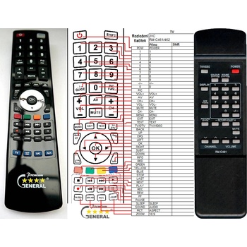GENERAL JVC RM-C461 - съвместимо дистанционно управление на марката General (RM-C461)