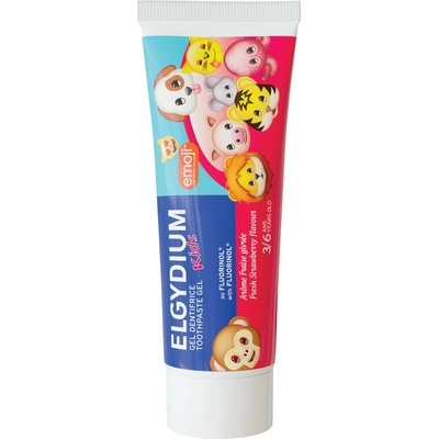 ELGYDIUM Kids Паста за зъби, ягода, 3-6 години, 50 ml