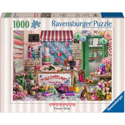 Ravensburger Пъзел Ravensburger от 1000 части - Цветарски магазин (12001727)
