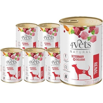 4Vets Natural Veterinary Exclusive Renal 6 x 400 g