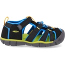 Detské trekové topánky Keen Seacamp II CNX black/blue danube sandály černá