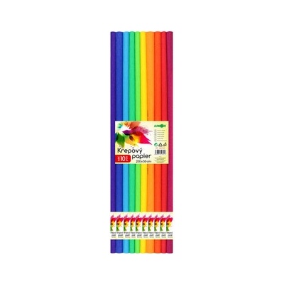 Krepový papier sada SPECTRUM 10 ks 50x200 cm