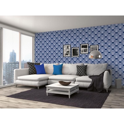 DIMEX ART Луксозна флизелинова тапета сини гербове