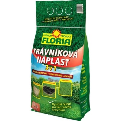 Hnojivo Agro Floria Trávníková náplast 3 v 1 1kg