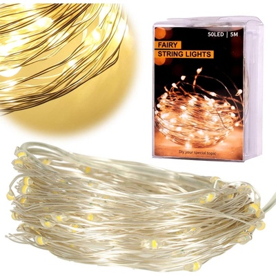 IKO Vianočné svetielka 50 LED 5m teplá biela