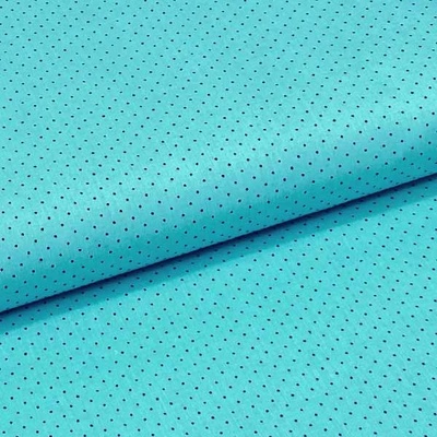 Bavlněné plátno P0481 aqua, tečky, š.140