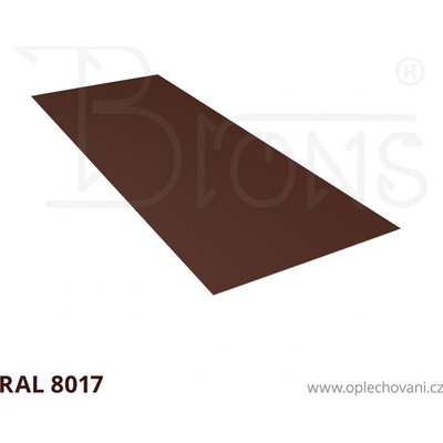 Brons Rovinný plech 750 x 2000 mm hnědá