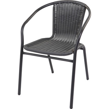 Linder Exclusiv Zahradní židle RATAN Tmavě šedá/Černá