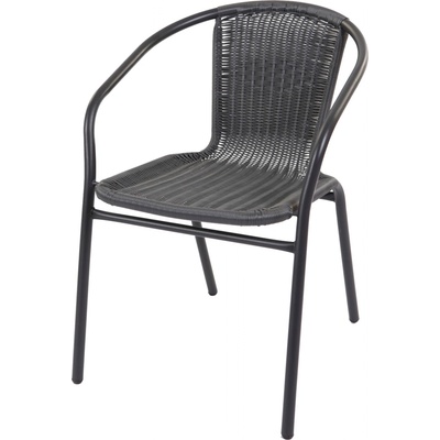 Linder Exclusiv Zahradní židle RATAN Tmavě šedá/Černá