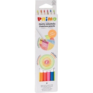 Primo Цветни моливи PRIMO Minabella шестоъгълни неон 6 броя 5251MINAB6F (5251MINAB6F)